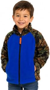 Infant Toddler Boys & Girls Fleece Full Zip Mock Neck Soft Jacket,6-12M,Bl