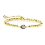 choice of all Evil Eye Bracelet for Women，14K Gold Plated Turkish Blue Eye Chain Bracelets for Girls