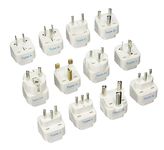 Ceptics 12 Pcs International Travel Worldwide Grounded Universal Plug Adapter Set - Charge Your Devices from Anywhere in The World