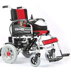 EVOX Electric Wheelchair with 20AH Battery, 15-20 km per charge, Durable & Long Lasting, Weight Bearing Capacity -100kg Lithium Ion Battery For Elderly & Specially-abled WC-105(LIOB), 1 Year Warranty