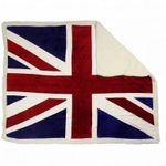 England Giant Union Jack Fleece Sherpa Blanket