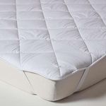 HOMESCAPES Double Super Fill Mattress Topper Extra Thick 500 GSM Hypoallergenic Oeko-Tex Certified Topper with 100% Cotton 200 Thread Count Cover & Elasticated Corner Straps