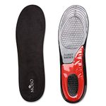 MOISO GEL Sports Work Comfort Trimmable Insoles for Shock Absorption, Inserts for Running Shoes Work Boots Trainers for Men & Women, Black, 5.5-9 UK Women / 5.5-8 UK Men