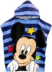 Disney Toalla Poncho para Niños Mickey Mosue Azul Talla única