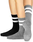 LA ACTIVE Non Slip Yoga Grip Socks - Barre Ballet Pilates Athletic Socks for Men and Women