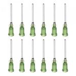 sourcing map Industrial Blunt Tip Dispensing Needle with Luer Lock for Liquid Glue Gun, 14G 1", 20 Pcs (Olive)