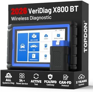TOPDON VeriDiag X800 BT OBD2 Scanner, Bidirectional Scan Tool, All System Diagnostic Tool for All Vehicles with 34+ Reset, Wireless Diagnosis Tool, FCA/SFD Gateway, 2 Years Free Update