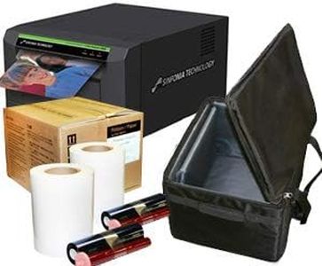 Sinfonia Color Stream CS2 Dye Sub Photo Printer with a 4x6 Media Case Kit (600 Prints) and a Printer Carrying Soft Case Bundle