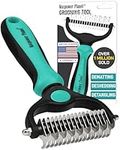 Maxpower Planet Pet Grooming Brush - Double Sided Shedding, Dematting - Undercoat Rake Dogs - Dog Grooming Brush - Deshedding Brush for Dogs - Dog Brush, Cat Brush, Reduce Shedding by 95%, Turquoise
