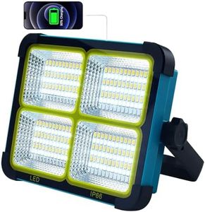 TOPBOS Foco LED Recargable- 16500mAh Foco solar con Bateria Recargable y 4 Modos - Proyector de luz 180° Giratorio y Plegable para Trabajo con 2 Modos de Carga Para Camping, Pesca y Emergencia