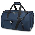 Garment Duffle Bags for Travel,Convertible Carry on Garment Duffel Bag for Men Women,Dry and Wet Storage,Shoe Compartment, 2 in 1 Hanging Dress Suitcase Suit Travel Bags for Business Trips (Blue)