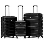 Flight Knight Set of 3 Lightweight 4 Wheel ABS Hard Case Suitcases Cabin & Hold Luggage Options Approved for Over 100 Airlines Including easyJet, British Airways, Ryanair, Jet2 & Many More