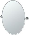 Gatco 4149 Jewel Frameless Oval Mirror, Chrome, 26.5"H