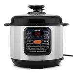 Borosil Instacook 6 L Electric Stainless Steel Pressure Cooker | 12 Digitized Indian Cooking Programs | 15 Hour Delay Timer | One Touch Instat Cooking | Idli Maker, Rice Cooker | 2 Year Warranty