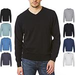 Castle Point Mens Cspknt003 Herren-strickpullover Mit Rundhalsausschnitt Pullover, Black - V Neck, XXL UK