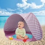 Pop Up Baby Beach Tent, Automatic Baby Sun Shade Shelter Tent with Baby Pool,Portable SPF 50+ UV Protection Tent for Babies,Lightweight Baby Sun Tent for Beach, Yard, Infant Indoor and Outdoor Use