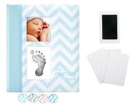 Pearhead Chevron Baby Book Blue