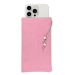 HAQuake EMF Cell Phone Sleeve fo Phone Pouch, High-Shield EMF Blocking Pouch, 100% Silver Fibers forDigital Security, Signal Blocking, Anti-EMP Radiation Bag for Privacy Protection. (Pink)