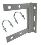 Auline 6" x 6" Painted Wall TV Aerial Mast Pole Mounting Bracket with 2 x V Bolts