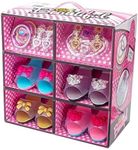 Shoes and Jewelry Boutique - Little Girl Princess Play Gift Set with 4 Pairs of Shoes, Collection of Earrings, Bracelets Rings - Great for Dress Up