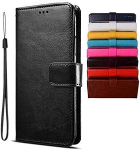 Case for Alcatel 1 2021/Alcatel 1 5033D Mobile Phone Case, Magnetic Closure, Premium PU Leather Flip Case, with Card Slots, Wallet, Stand Function, Mobile Phone Case for Alcatel 1 2021, Black