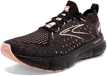 Brooks Women's, Glycerin 20 Stealth Fit Running Shoe, Black/Pearl/Peach, 7