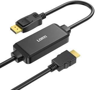 HDMI to Displayport Cable, 6.6ft HDMI to DP Cable(Male to Male), HDMI Source to DisplayPort Monitor Cable Unidirectional, Compatible for Xbox One/360/PS4/PS5/Mac Mini, PC to Monitor