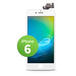 GIGA Fixxoo compatible with iPhone 6 Replacement Single Screen LCD (no Kit); with TouchScreen, Retina Display Glass, Camera & Proximity Sensor; Easy Repair Video Guide Installation DIY - White