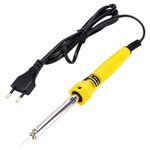 Deli DL8840 40W 220V~50 Hz Electric Soldering Iron with Bracket Replaceable Copper Tip Nickel-Chromium Wire Heating Core Mica Sheet PRT Handle for Metal Jewelry Electric DIY