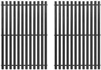 DcYourHome Grill Grates for Weber Grill Replacement Parts, 7525 Porcelain Enameled Grill Grates for Weber Spirit 300 Series, Genesis Silver Gold B/C Replacement Weber 7525 Grates