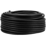 MUKCHAP 50 M Length ID 10 mm x OD 13 mm Corrugated Tube, Flexible Corrugated Conduit Tube, Corrugated Tube Cable Wire Tube Protection Pipe Hose for Car Tubing/Trunking, Black