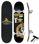 Jaspo CONQUERORS 31 x 8 Inches Canadian Maple 7-Layer Skateboard Complete Fully Assembled Kids/Boys/Girls/Youth/Adults – Made in India (CONQUERORS)