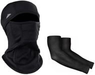 Balaclava Ski Mask - Winter Face Mask for Men & Women & Sun Protection Sleeves Black - UV Arm Sleeves for Men and Women for Sports