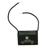 Appli Parts Fan Capacitor 5 mfd (microfarads) uf 250 VAC with 2 Wire Terminal Connections Compatible with Any Brand with Same capacitance 1-7/8in Width 3/4in Depth 1-1/8in Height CAP-5-250-2C