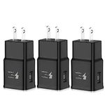 Powersky (3 Pack) Fast Adaptive USB Charger Block for Samsung Phone Galaxy S21, S20, S10, S9, S8, S7, Note10/9/8/7 and A Series, Wall Charger Tablet Charging Block Android Charger EP-TA20JBE