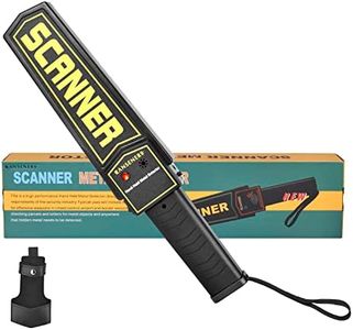 RANSENERS Handheld Metal Detector Wand,Security Wand,Safety Bars, Portable Adjustable Sound & Vibration Alerts, Detects Weapons Knivers Screw (High Sensitivity, Black)