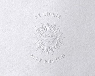 Personalized Embosser Book Stamp - from The Library of | Book Embosser | Custom Embosser Stamp | Ex Libris Embosser | Personalized Embosser | Celestial Design 1 5/8" x 1 5/8"