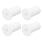 sourcing map 4Pcs Wall Grommets for Cables 3/4 Inch Silicone Cable Wall Bushing Feed Through Cable Routing Kit Accessories Wall Cable Pass Through for Ethernet with 7mm Hole, White