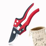 JINPRI Heavy Duty Garden Shears - Ultra Sharp Pruning Shears for Gardening, Handheld Hedge Clippers, Ergonomic and Durable Garden Scissors