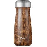 S'well Stainless Steel Travel Mug in Teakwood (Traveler Collection) (16 oz)