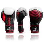 Beast Gear Boxing Gloves – Simian Model Genuine Cowhide Leather Training Gloves - For Punch Bag, Pads, Sparring (strap, 14 oz)