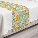 Ambesonne Floral Bed Runner, Old Fa