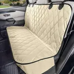 4Knines Dog Seat Cover Without Hammock for Cars, SUVs, and Small Trucks (Tan)