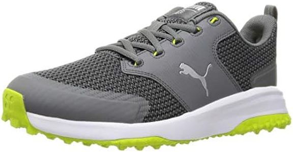 Puma Men's 194542 Golf Shoe, Quiet Shade Puma Silver Limepunch, 10 US