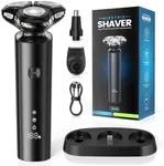 Electric Razor for Men, 2025 Magnetic Electric Shavers, IPX7 Waterproof Wet/Dry Mens Shaver, Smart LED Display & All-in-One Charging Base with Trimmers