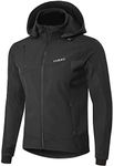 INBIKE Winter Outdoor Soft Shell Windproof Jacket Men Fleece Wind Coat With Hooded Black Large