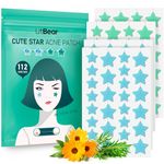 Spot Patches, Pimple Patches Stars, Spot Stickers with Tea Tree Oil, Hydrocolloid Patches for Pimples, Blemishes, Zits, Acne Patches for Face, 112 Dots, 14mm & 10mm