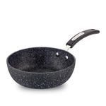 Scoville NEVERSTICK 20cm Wok Pan, Small Non-Stick Wok, Deep Stir-Fry Pan, Suitable for All Hobs Including Induction, Cool-Touch Handle, Dishwasher Safe, PFOA Free, Aluminium, Black