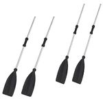 YORKING 4 Pack 128cm Kayak Paddles Adjustable Portable Boat Oars Aluminum Alloy Detachable Afloat Kayak Oars Boat Rafting Canoe Paddle Tool for Inflatable Boat Kayak