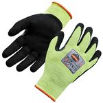 Cut Resistant Gloves, Cut Level 4, Nitrile Coated Palm for Grip, Hi Vis, Ergodyne ProFlex 7041